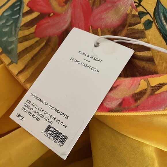 Zimmerman Tropicana Linen Midi Dress - Picture 5 of 5